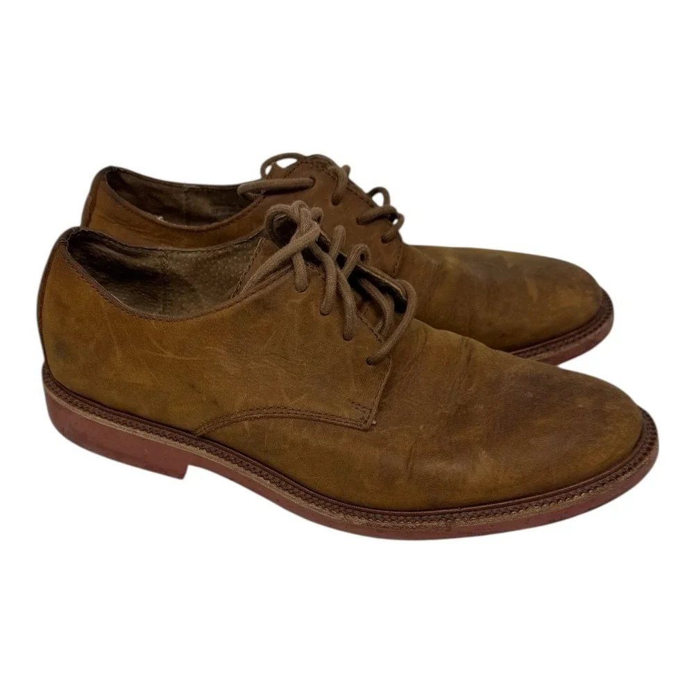 POLO RALPH LAUREN 🤑TAN BROWN SUEDE BUCKS OXFORDS SHOES MENS 8 Preppy‎ Stud 💰
